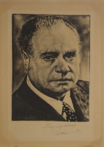 Signiertes Porträt des italienischen Opernsängers und Filmstars Beniamino Gigli
