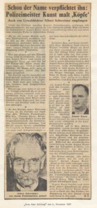 Allgemeiner Pressebericht über August Kunst der Neue Ruhr Zeitung - November 1957